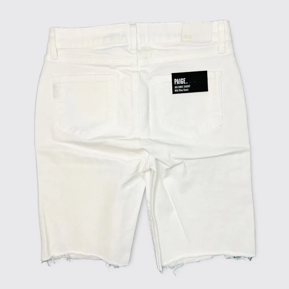 PAIGE Women’s Dove White Jax Cut off Distressed Shorts Size 26